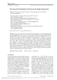 The Large Scale Distribution of Galaxies in the Shapley Supercluster