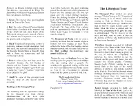 The Liturgical Year (For Advent - Expectation of the King)
