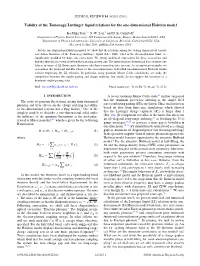 Validity of the Tomonaga Luttinger Liquid Relations for the One-Dimensional Holstein Model