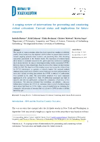 A Scoping Review of Interventions for Preventing and Countering Violent Extremism: Current Status and Implications for Future Research