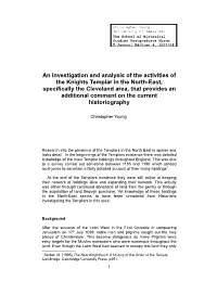 An Investigation and Analysis of the Activities of the Knights Templar In