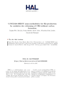 Cenixal0.5HZOY Nano-Oxyhydrides for H2 Production by Oxidative Dry Reforming of CH4 Without Carbon Formation