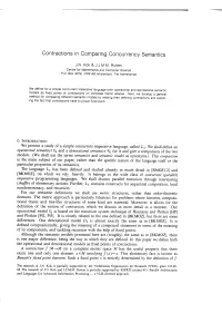 Contractions in Comparing Concurrency Semantics