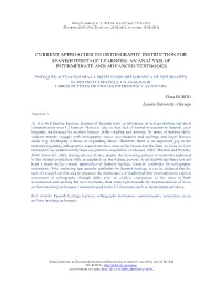 Current Approaches to Orthography Instruction for Spanish Heritage Learners: an Analysis of Intermediate and Advanced Textbooks