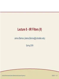 IIR Filters (II)