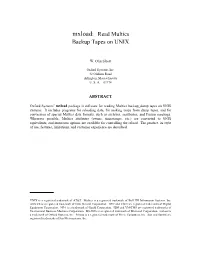Mxload: Read Multics Backup Tapes on UNIX