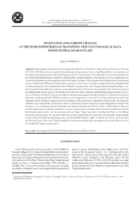 Vegetation and Climate Changes at the Eemian/Weichselian Transition: New Palynological Data from Central Russian Plain