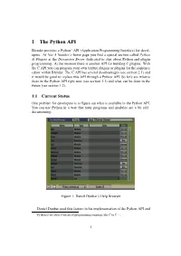1 the Python API