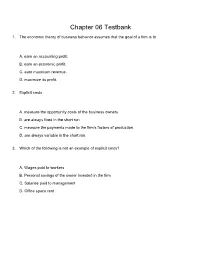 Chapter 06 Testbank