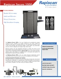 Rapiscan Secure 1000 an OSI Systems Company