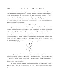 Symmetry Operations, Symmetry Elements, and Point Groups