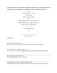 A Global Enhanced Vibrational Kinetic Model for Radio-Frequency Hydrogen Discharges and Application to the Simulation of a High