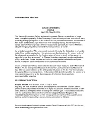 For Immediate Release Susan Unterberg