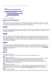 Java Code for Penguin Drop