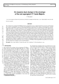 On Massive Dust Clumps in the Envelope of the Red Supergiant VY Canis Majoris