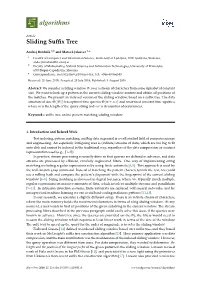 Sliding Suffix Tree