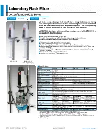 Yamato LM100, LM110, LM200, LM210 Laboratory Flask Mixer