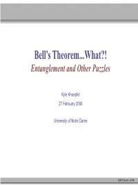 Bell's Theorem...What?!