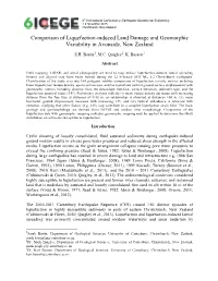 Comparison of Liquefaction-Induced Land Damage and Geomorphic Variability in Avonside, New Zealand