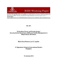 No. 267 of Auxiliary Forces and Private Armies: Security Sector Governance (SSG) and Conflict Management in Maguindanao, Mindan
