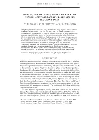 Phylogeny of Hedychium and Related Genera (Zingiberaceae)Basedonits Sequence Data