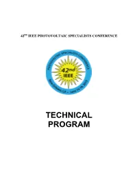 Technical Program Monday, June 15Th