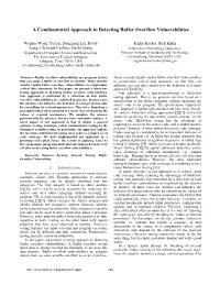 A Combinatorial Approach to Detecting Buffer Overflow Vulnerabilities