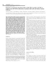 Detection of Cytogenetic Aberrations Both in CD90 (Thy-1)-Positive And
