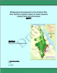 Multipurpose Development of the Eastern Nile, One–System Inventory Report on Water Resource Related Data and Information EGYPT