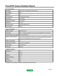 Primepcr™Assay Validation Report