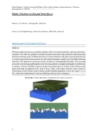 Static Friction at Fractal Interfaces