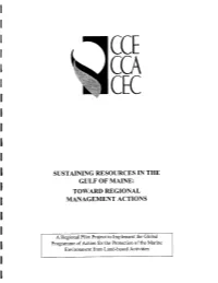 Sustaining Resources in the Gulf of Maine: Toward Regional Management Actions