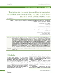 Total Phenolic Content, Flavonoid Concentration, Antioxidant and Antimicrobial Activity of Methanol Extracts from Three Seseli L