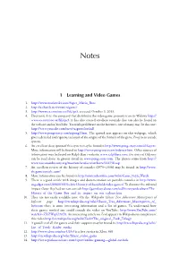 1 Learning and Video Games