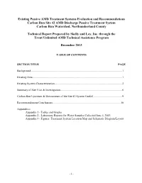 Existing Passive AMD Treatment Systems Evaluation And