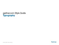 Gartner.Com Style Guide Typography