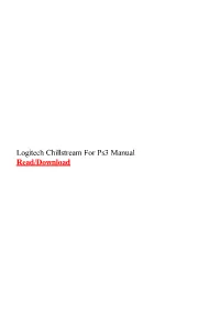 Logitech Chillstream for Ps3 Manual