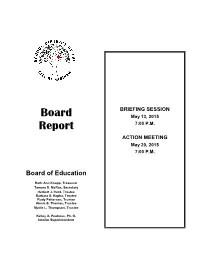 May 2015 Board Packet
