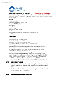 MEETING of the BOARD of TRUSTEES Items in Red Are