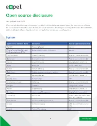 Open Source Disclosure