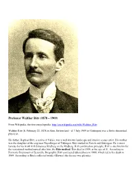 Prof. Walther Ritz
