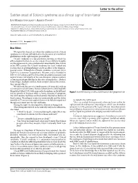 Sudden Onset of Cotard's Syndrome As a Clinical Sign of Brain Tumor