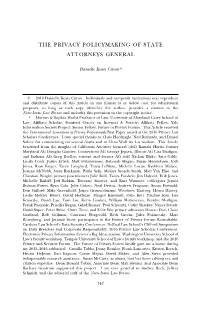 The Privacy Policymaking of State Attorneys General