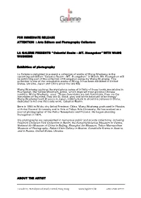 FOR IMMEDIATE RELEASE ATTENTION : Arts Editors And