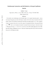 Kaleidoscopic Symmetries and Self-Similarity of Integral Apollonian Gaskets