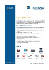 Key Intellij IDEA Facts