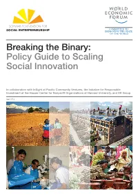 Policy Guide to Scaling Social Innovation