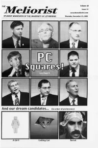 And Our Dream Candidates... (In Order of Preference)