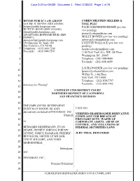COMPLAINT for BREACH of 19 FIDUCIARY DUTY, WASTE of Vs