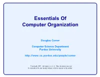 Essentials of Computer Organization